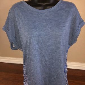 Sadie Robinson Blue and Printed Tee